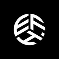 création de logo de lettre efh sur fond blanc. concept de logo de lettre initiales créatives efh. conception de lettre efh. vecteur