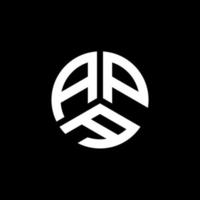 création de logo de lettre apa sur fond blanc. concept de logo de lettre initiales créatives apa. conception de lettre apa. vecteur