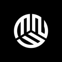 création de logo de lettre mnw sur fond noir. concept de logo de lettre initiales créatives mnw. conception de lettre mnw. vecteur