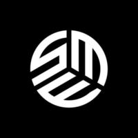 création de logo de lettre pme sur fond noir. concept de logo de lettre initiales créatives pm. conception de lettre pme. vecteur