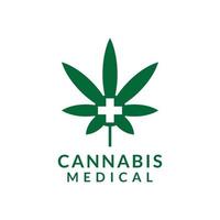 création de logo médical cannabis vecteur