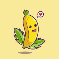 banane fruit illustration dessin animé banane concept vecteur