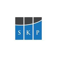 création de logo de lettre skp sur fond blanc. concept de logo de lettre initiales créatives skp. conception de lettre skp. vecteur