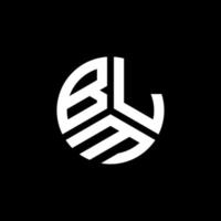 création de logo de lettre blm sur fond blanc. concept de logo de lettre initiales créatives blm. conception de lettre blm. vecteur