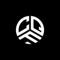 création de logo de lettre cqf sur fond blanc. concept de logo de lettre initiales créatives cqf. conception de lettre cqf. vecteur