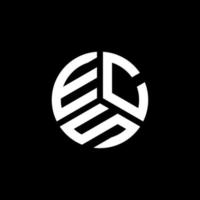création de logo de lettre ecs sur fond blanc. concept de logo de lettre initiales créatives ecs. conception de lettre ecs. vecteur