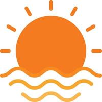 illustration d'icône coucher de soleil vecteur