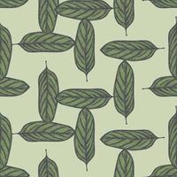 alocasia laisse un motif sans couture. branche tropicale vintage dans le style de gravure. vecteur