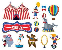 Ensemble de divers objets de cirque