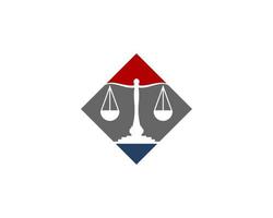 balance balance cabinet d'avocats dans le logo rectangle vecteur
