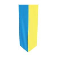 drapeau vertical ukrainien. drapeau bleu jaune national ukrainien. fanion ukrainien. vecteur