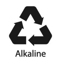 code de recyclage des piles alcaline 19 . illustration vectorielle vecteur