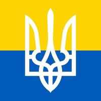 armoiries de l'ukraine sur le drapeau. illustration vectorielle. vecteur