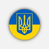 armoiries de l'ukraine sur le drapeau. illustration vectorielle. vecteur