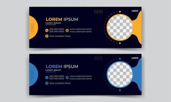 modèle de conception de signature électronique avec deux couleurs vecteur