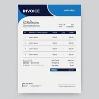 modèle de conception de vecteur de facture commerciale