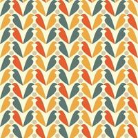motif coloré abstrait avec silhouette d'oiseau vecteur