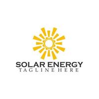 logo de l'énergie solaire. création de logo de technologie solaire vecteur