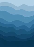 vue de dessus de la mer bleue. abstrait élégant avec des vagues de l'océan. eau bleue et ciel de différentes nuances vecteur
