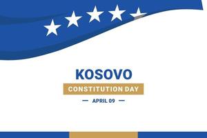 jour de la constitution du kosovo vecteur