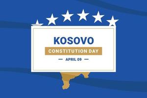 jour de la constitution du kosovo vecteur