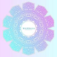 belle conception de mandala dégradé d'art en ligne vecteur