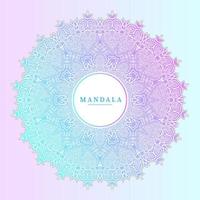 belle conception de mandala dégradé d'art en ligne vecteur