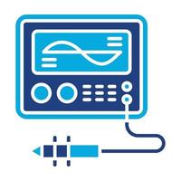 icône de glyphe d'oscilloscope vecteur