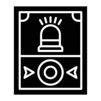 icône de glyphe d'alarme incendie vecteur