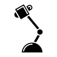 icône de glyphe de lampe de bureau vecteur