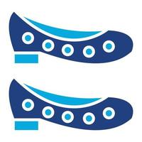 icône de chaussures plates glyphe deux couleurs vecteur