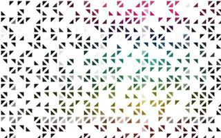 modèle vectoriel multicolore clair, arc-en-ciel avec cristaux, triangles.