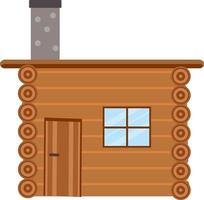 cabane en bois, illustration, vecteur sur fond blanc.