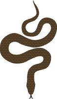serpent brun, illustration, vecteur sur fond blanc.