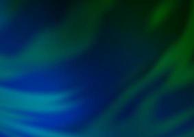 bleu foncé, vecteur vert flou brillant motif abstrait.