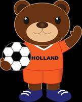 ours football hollande vecteur