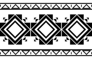 motif géométrique ethnique abstrait tribal noir et blanc pour le fond ou le papier peint. illustration vectorielle de motif de tissu tapis tapis tapis papier peint vêtements emballage batik vecteur