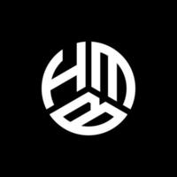 création de logo de lettre hmb sur fond blanc. concept de logo de lettre initiales créatives hmb. conception de lettre hmb. vecteur