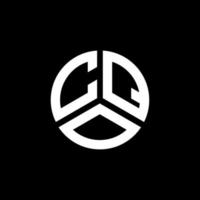 création de logo de lettre cqo sur fond blanc. concept de logo de lettre initiales créatives cqo. conception de lettre cqo. vecteur