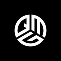 création de logo de lettre qmg sur fond noir. concept de logo de lettre initiales créatives qmg. conception de lettre qmg. vecteur