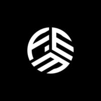 création de logo de lettre fem sur fond blanc. concept de logo de lettre initiales créatives fem. conception de lettre fem. vecteur