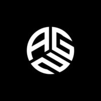 création de logo de lettre az sur fond blanc. concept de logo de lettre initiales créatives agz. conception de lettre agz. vecteur