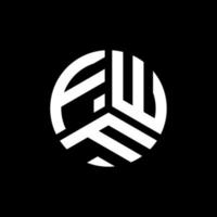 création de logo de lettre fwf sur fond blanc. concept de logo de lettre initiales créatives fwf. conception de lettre fwf. vecteur