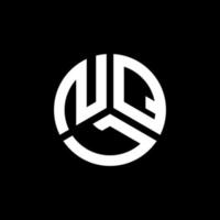 création de logo de lettre nql sur fond noir. concept de logo de lettre initiales créatives nql. conception de lettre nql. vecteur