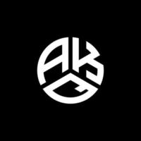 création de logo de lettre akq sur fond blanc. concept de logo de lettre initiales créatives akq. conception de lettre akq. vecteur