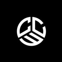 création de logo de lettre ccw sur fond blanc. concept de logo de lettre initiales créatives ccw. conception de lettre ccw. vecteur