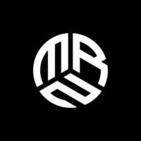 création de logo de lettre mrn sur fond noir. concept de logo de lettre initiales créatives mrn. conception de lettre mrn. vecteur