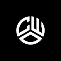 création de logo de lettre cwo sur fond blanc. concept de logo de lettre initiales créatives cwo. conception de lettre cwo. vecteur
