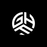 création de logo de lettre ghf sur fond blanc. concept de logo de lettre initiales créatives ghf. conception de lettre ghf. vecteur