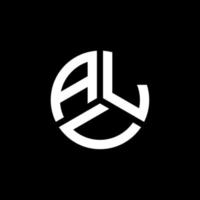 création de logo de lettre alu sur fond blanc. concept de logo de lettre initiales créatives alu. conception de lettre alu. vecteur